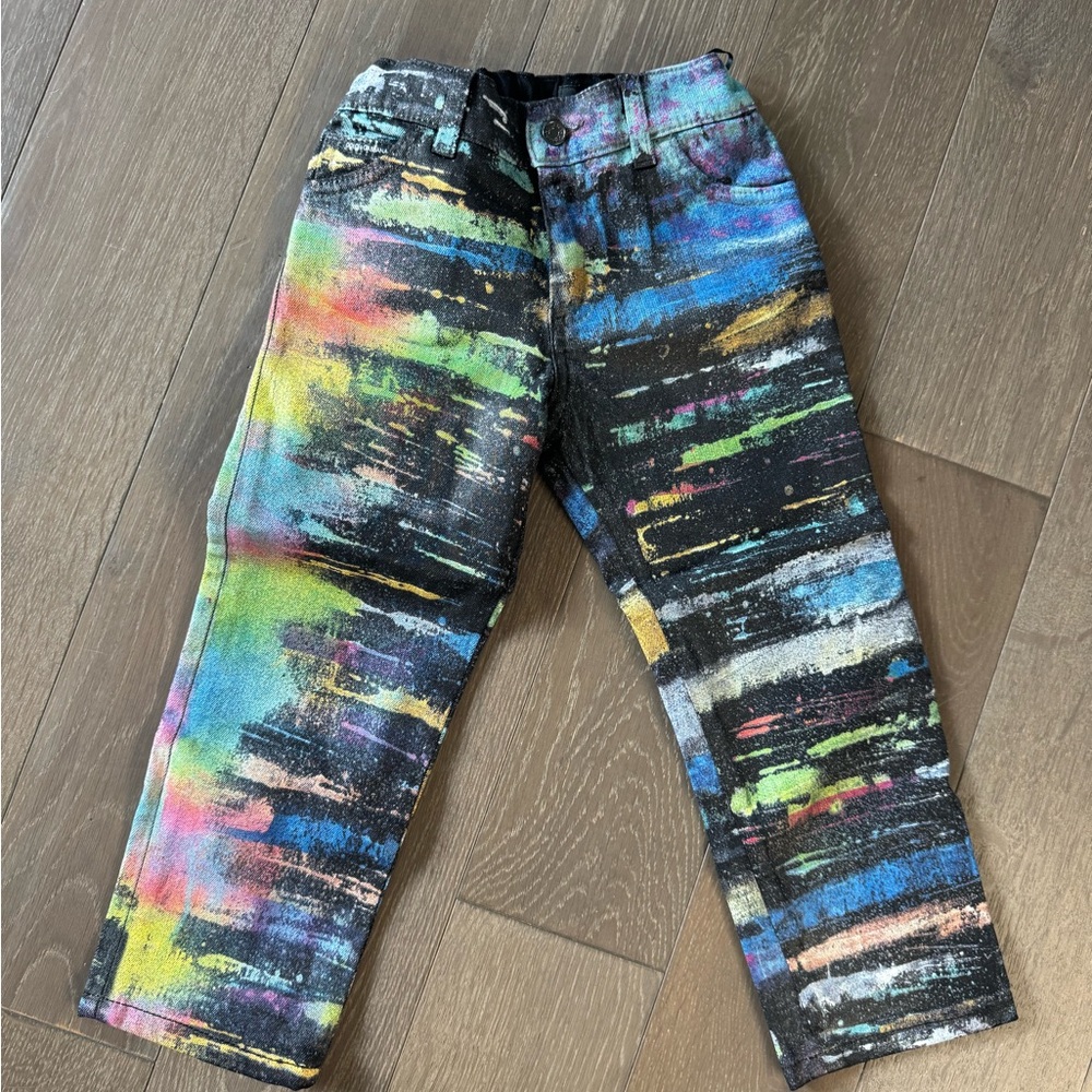 Dolce & Gabbana Black and Blue Bottoms with Artistic Design